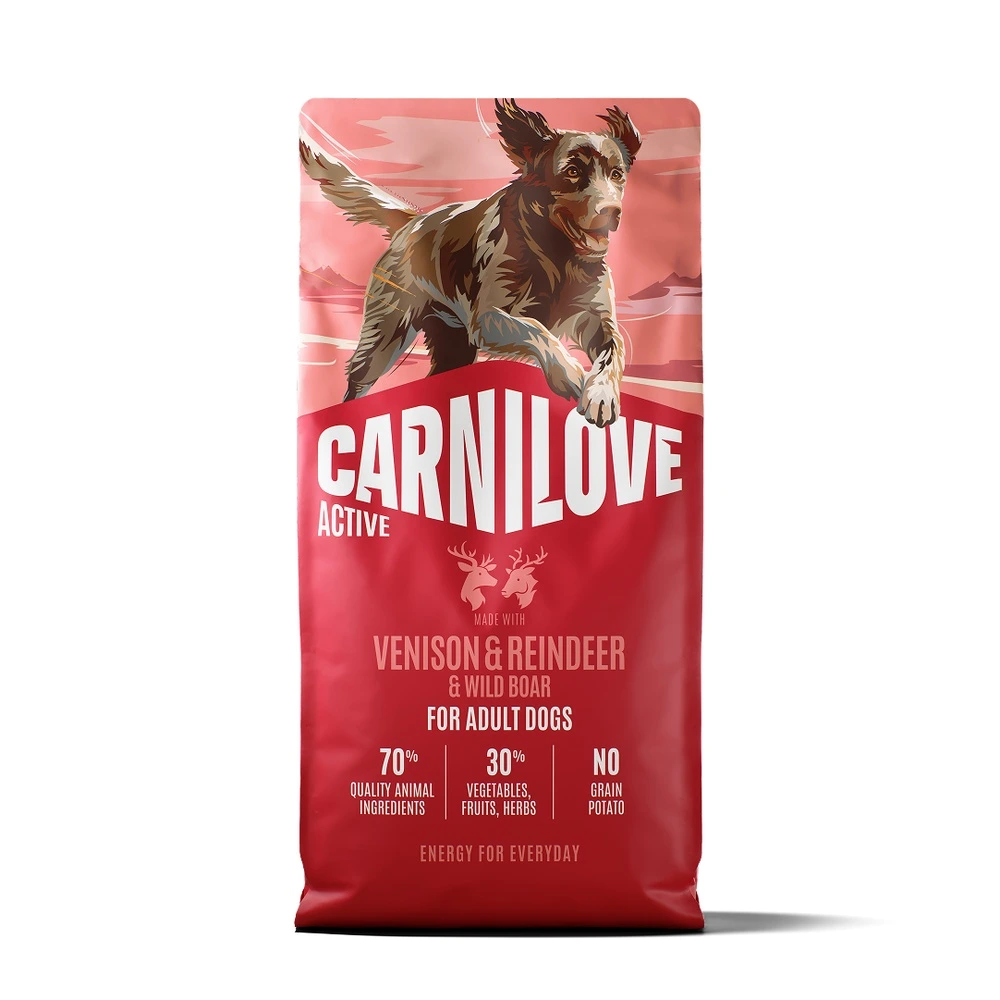 Корм сухий Carnilove Active Venison & Reindeer & Wild Boar Active Adults для активних cобак оленина і дикий кабан 12 кг
