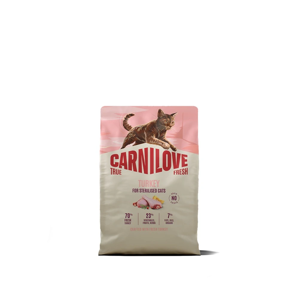 Корм сухий Carnilove True Fresh Turkey Sterilised для стерилізованих котів індичка 2 кг