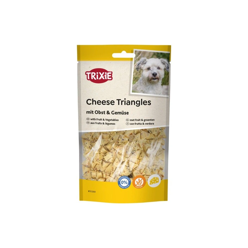 Ласощі Trixie Cheese Triangles для собак сирні трикутники з фруктами та овочами 80 г