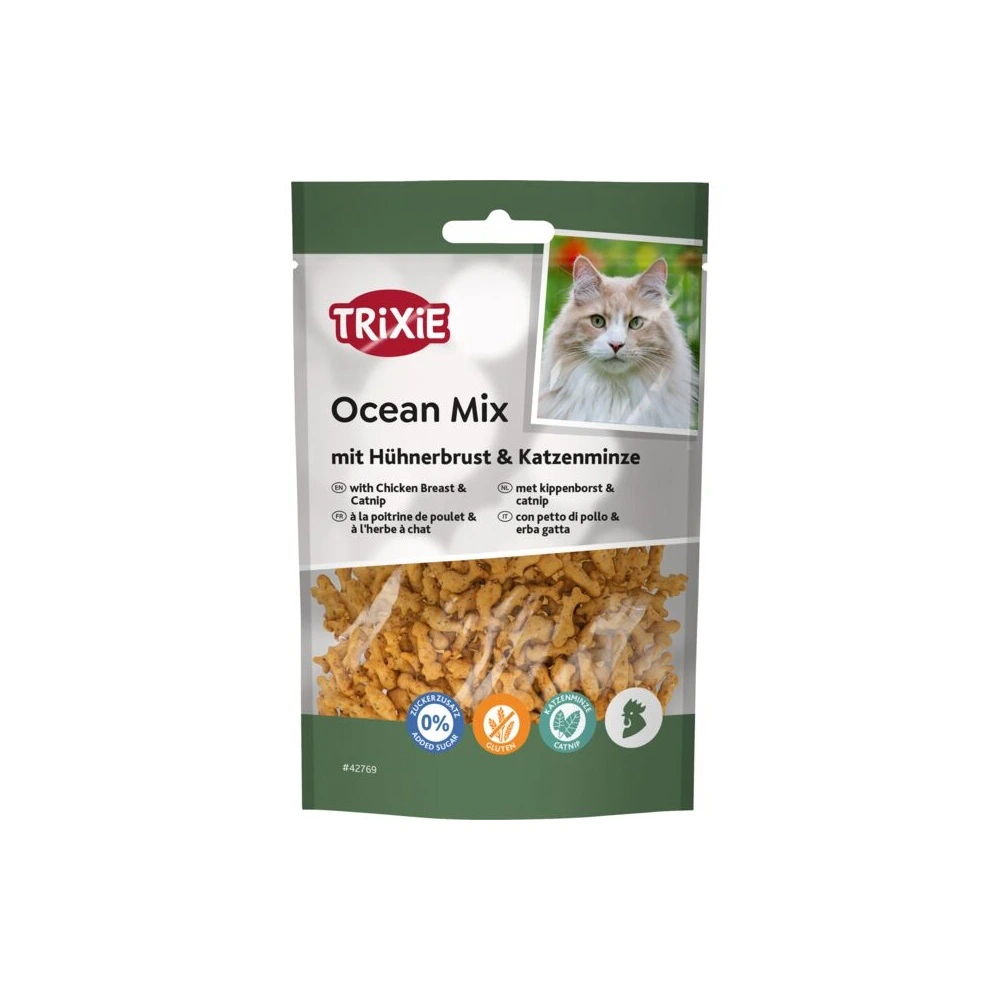 Ласощі Trixie Ocean Mix для котів океанічний мікс із курячим філе та котячою м’ятою 50 г