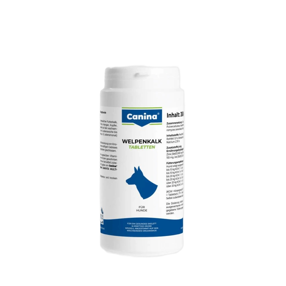 Мінеральний комплекс Canina Welpenkalk для цуценят та молодих собак 350 г 350 табл.