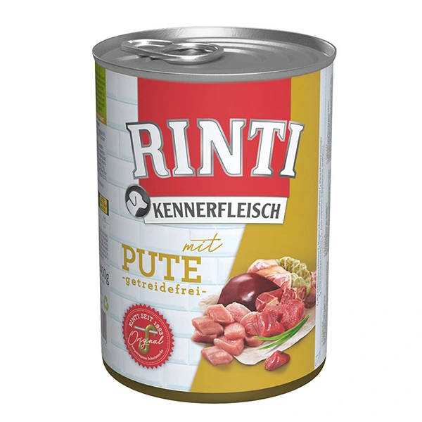Вологий корм для собак Rinti Kennerfleisch mit Pute, Індичка, 0.4 кг