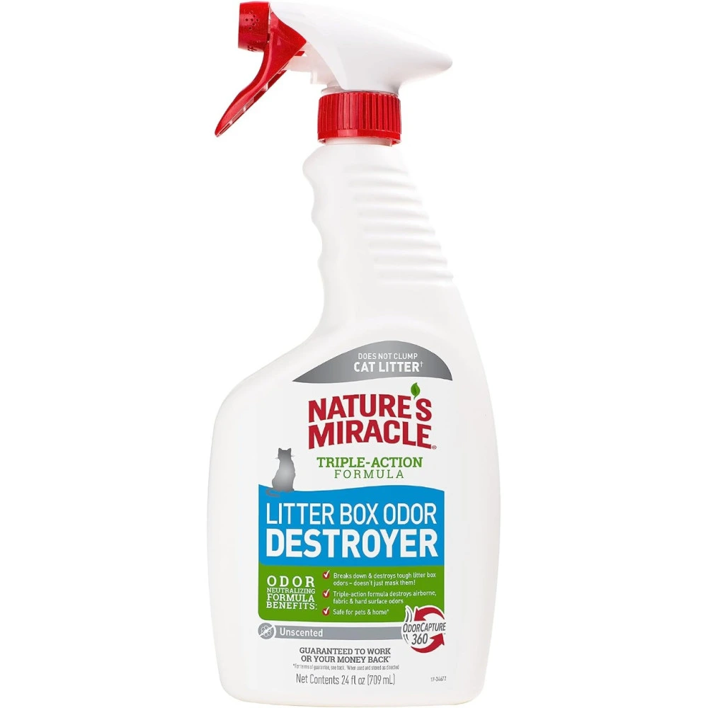 Средство 8in1 Nature's Miracle Litter Box Odor Destroyer для устранения запахов кошачьего туалета 709 мл