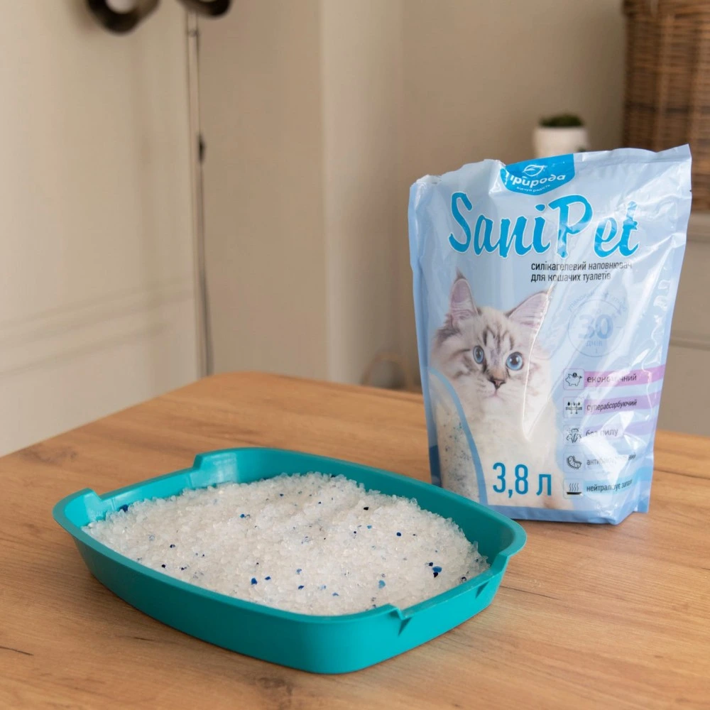 Наполнитель Sani Pet для кошачьего туалета силикагелевый 3,8 л