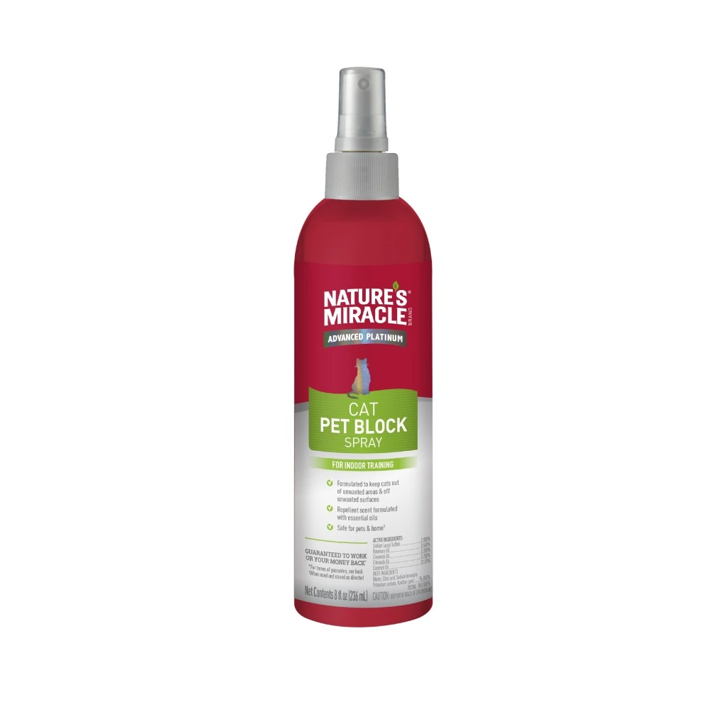 Средство 8in1 Nature's Miracle JFC Pet Block Cat Repellent Spray для кошек отпугивающий спрей 236 мл