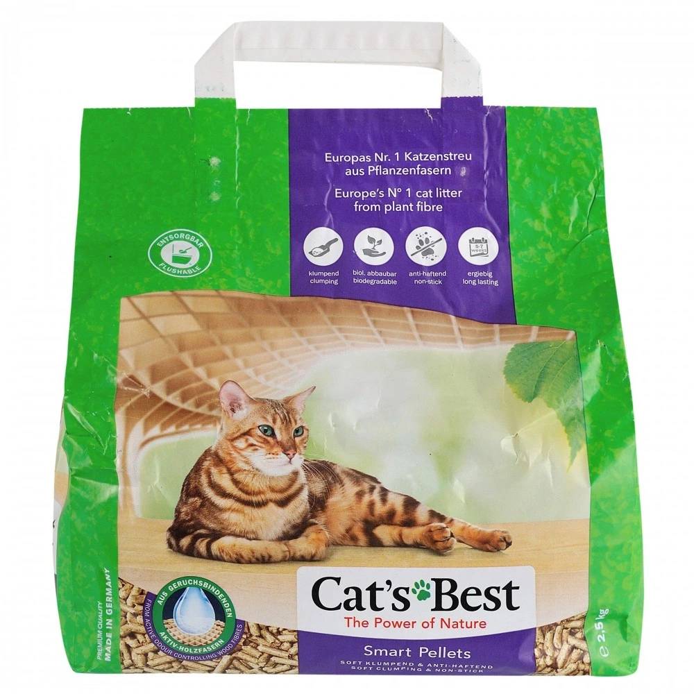 Наполнитель Cat’s Best для кошачьего туалета Smart Pellets древесный 5 л / 2,5 кг
