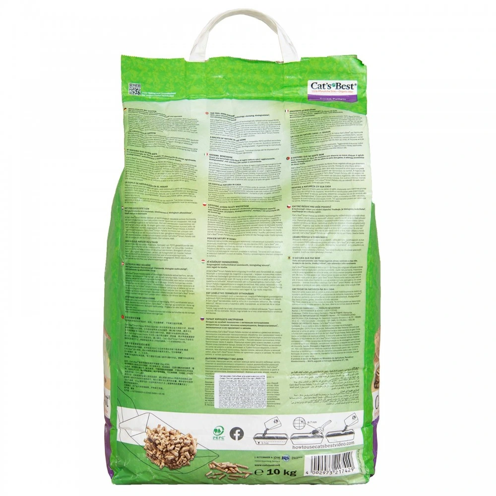 Наполнитель Cat’s Best для кошачьего туалета Smart Pellets древесный 20 л / 10 кг