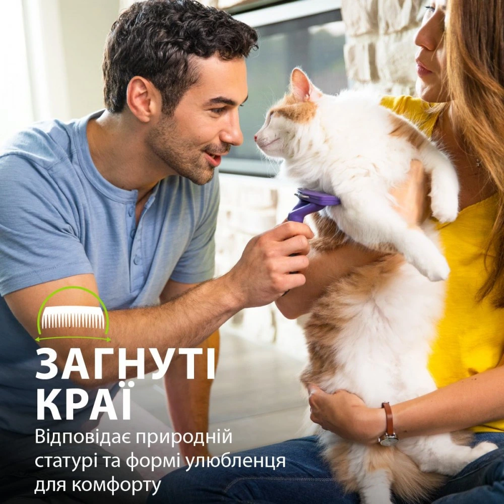 Фурмінатор FURminator для котів із довгою шерстю Long Hair розмір М/L