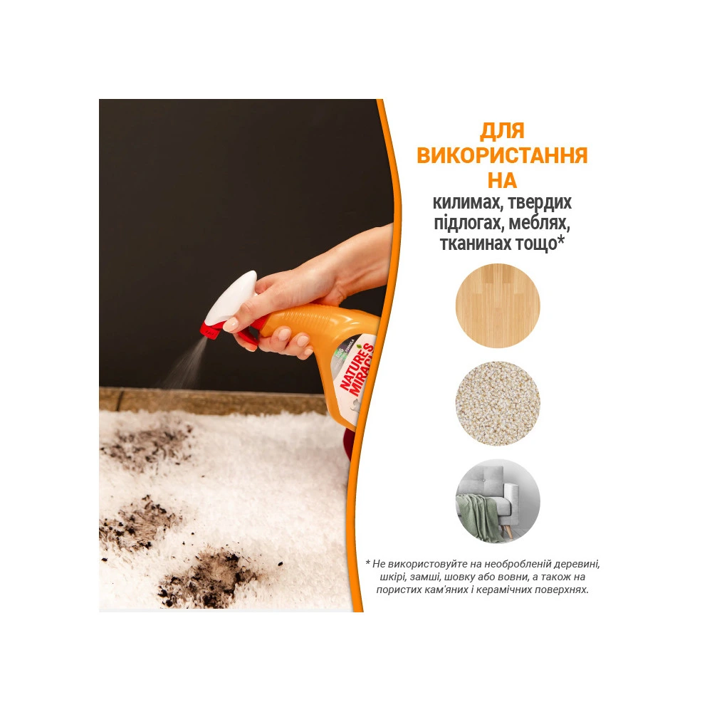 Засіб 8in1 Nature s Miracle Dog Orange Oxy Spray для усунення плям і запахів від собак 709 мл