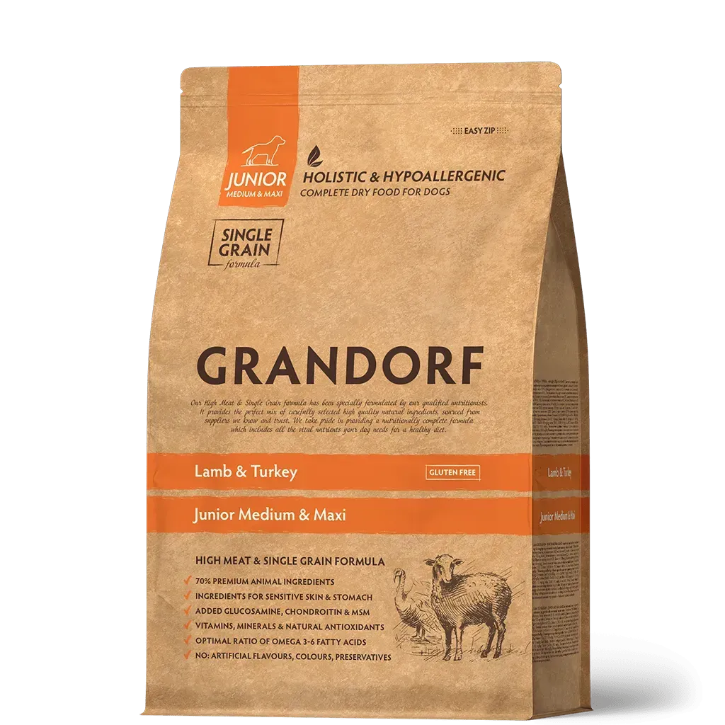 Корм для собак Grandorf Junior Lamb & Turkey, 10 кг