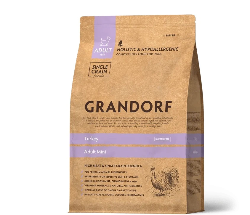 Корм для собак Grandorf Mini, Індичка, 1 кг