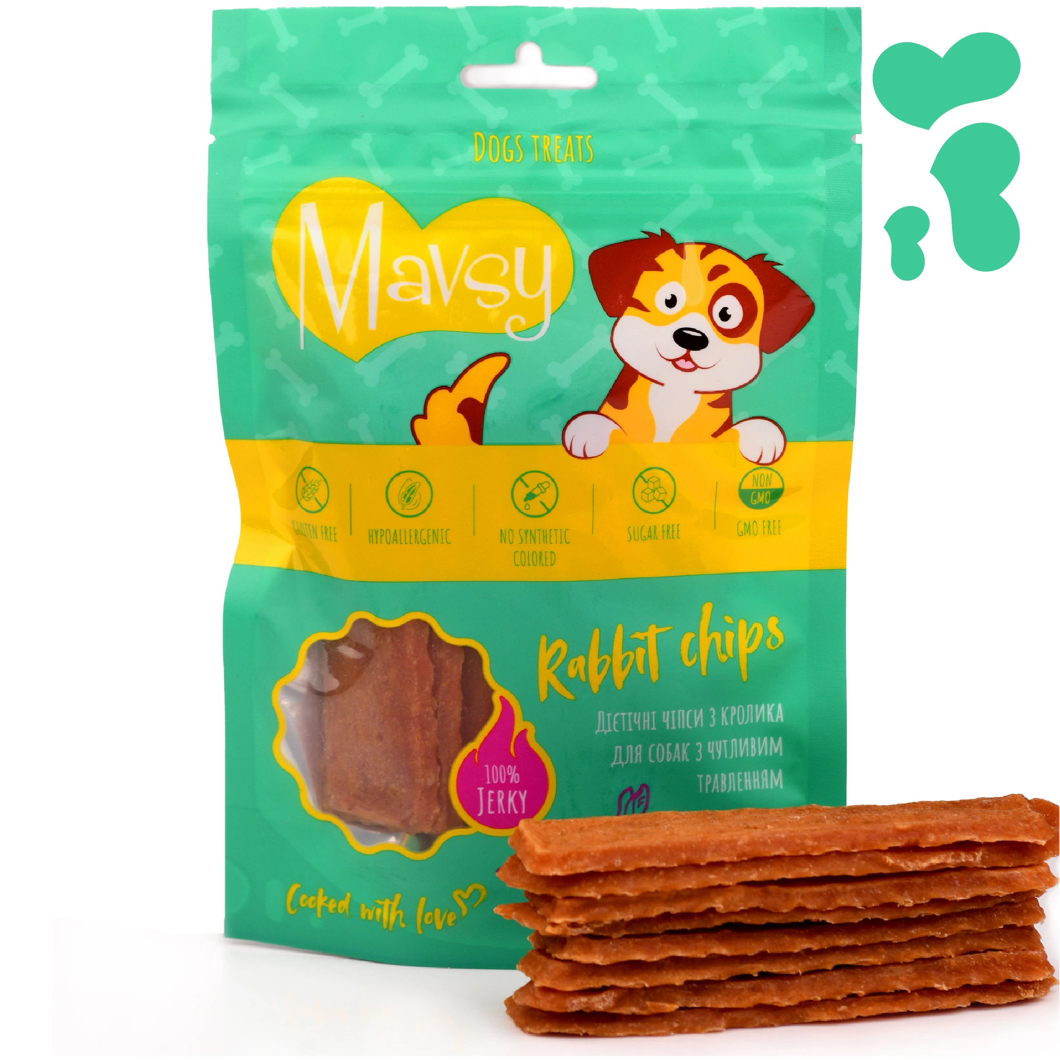 Ласощі для собак Mavsy Dried Rabbit Chip 100г