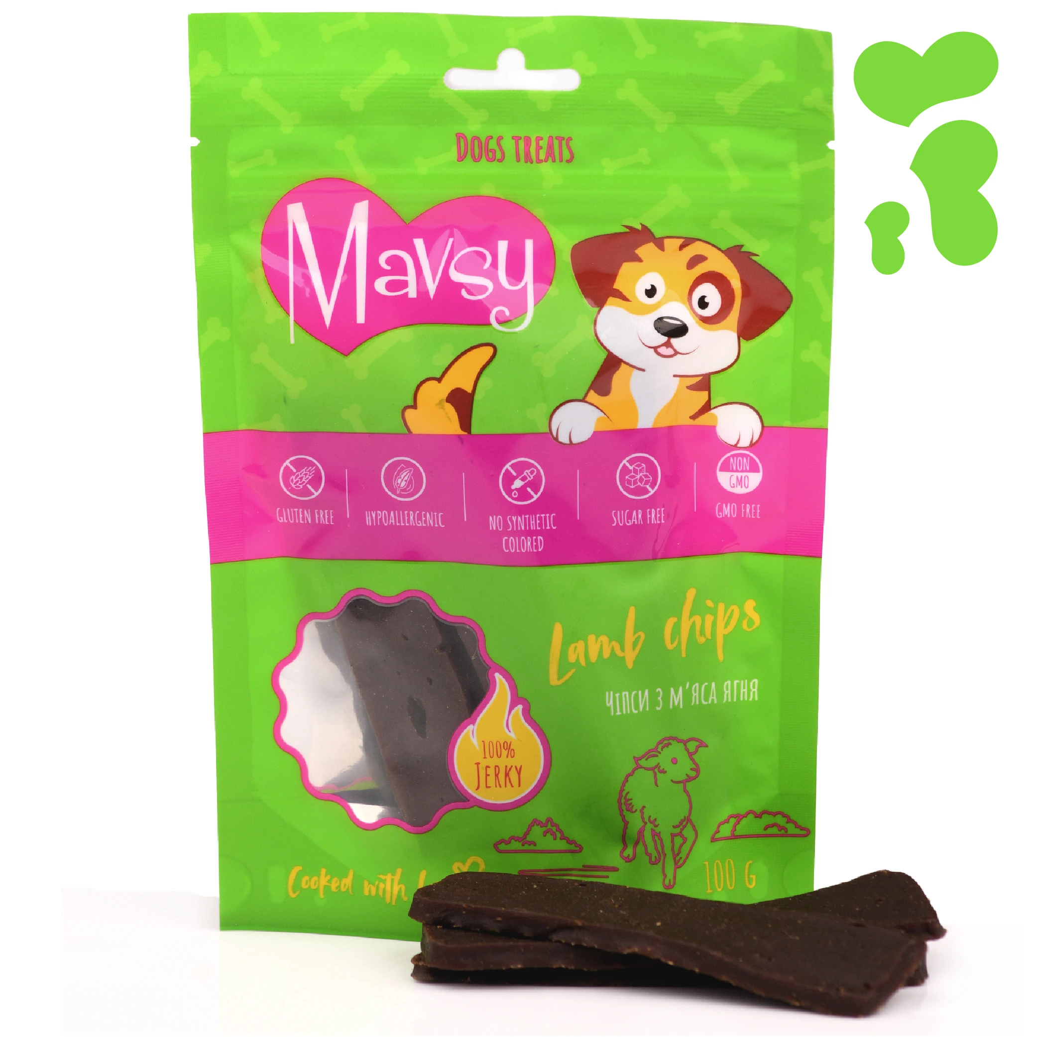 Ласощі для собак Mavsy Lamb Chips 100г