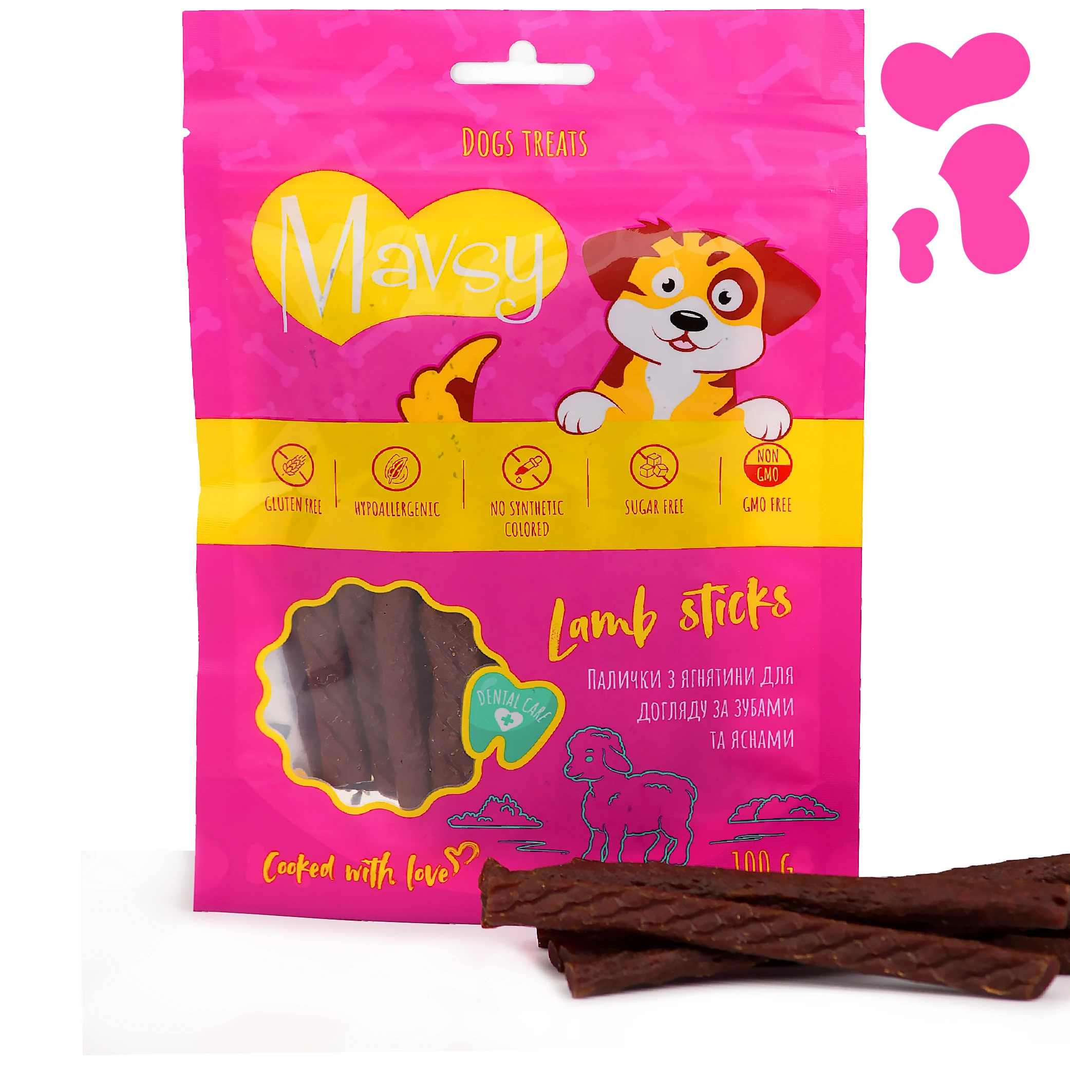 Ласощі для собак Mavsy Lamb Sticks100г