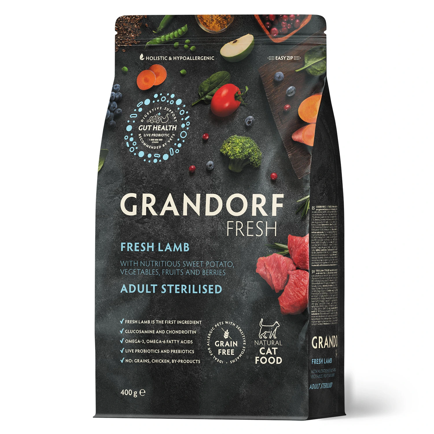 Корм для котів Grandorf Fresh Steril Cat Lamb & Sweet Potato, 0,4 кг