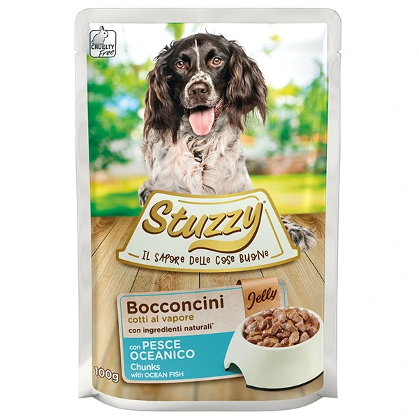 Stuzzy Dog Ocean Fish ШТУЗІ ОКЕАНІЧНА РИБА в желе консерви для собак, вологий корм, пауч 100г