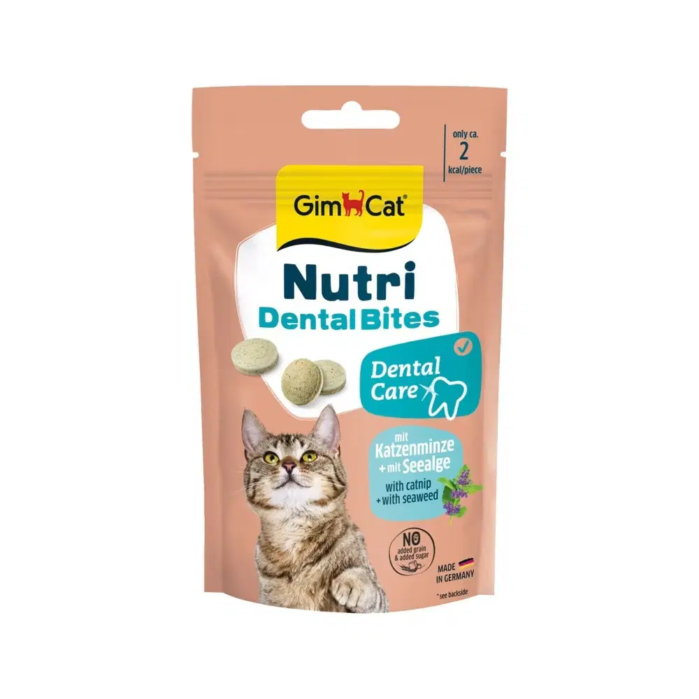 Вітаміни GimCat Nutri Dental Bites для котів для здоров я зубів 40 г