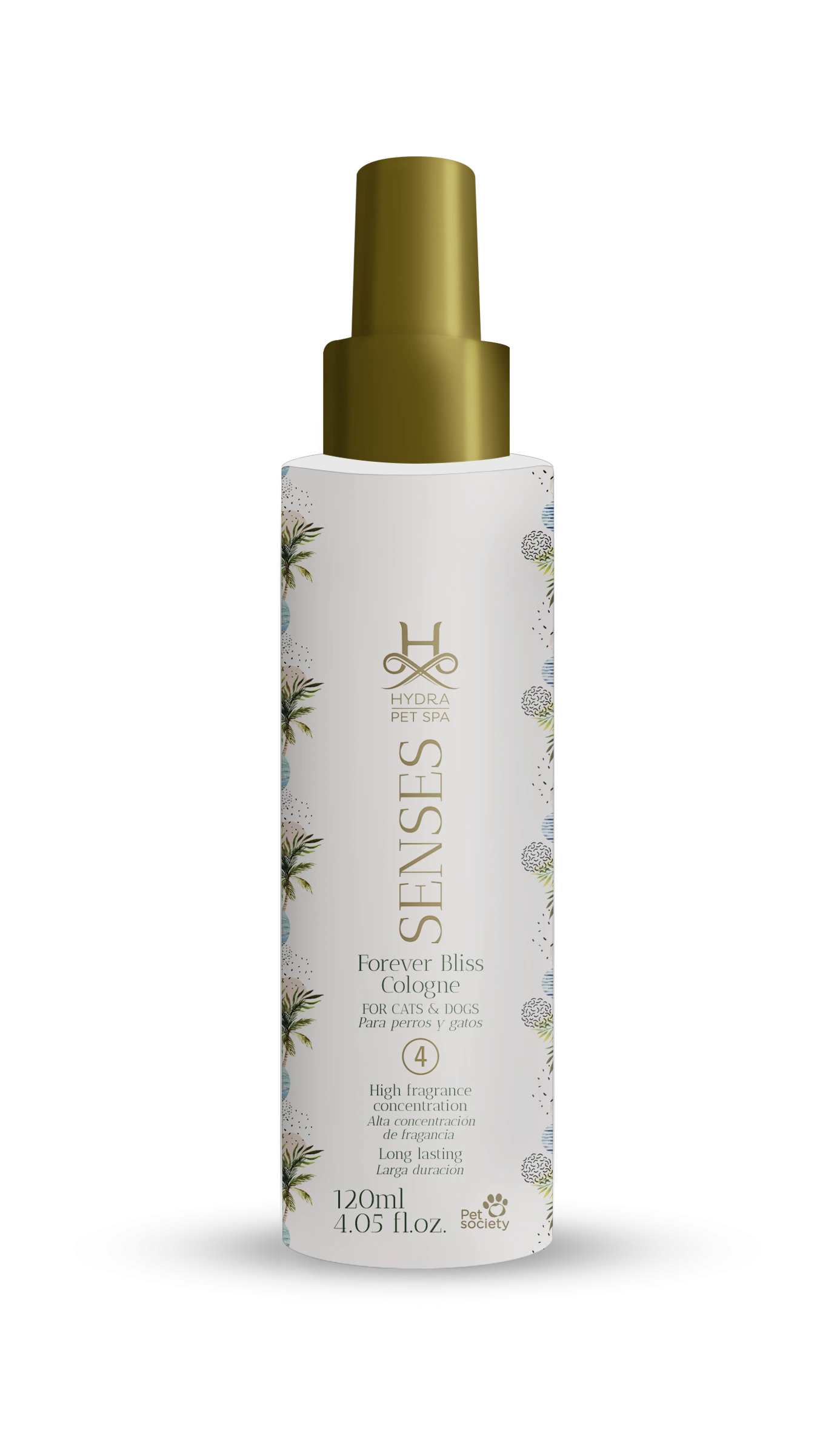 Hydra Pet Spa Senses Cologne Bliss - Парфуми для собак та котів з солодним ароматом із нотами Кокос, Орхідея, Праліне, Білий янтарь 120 мл