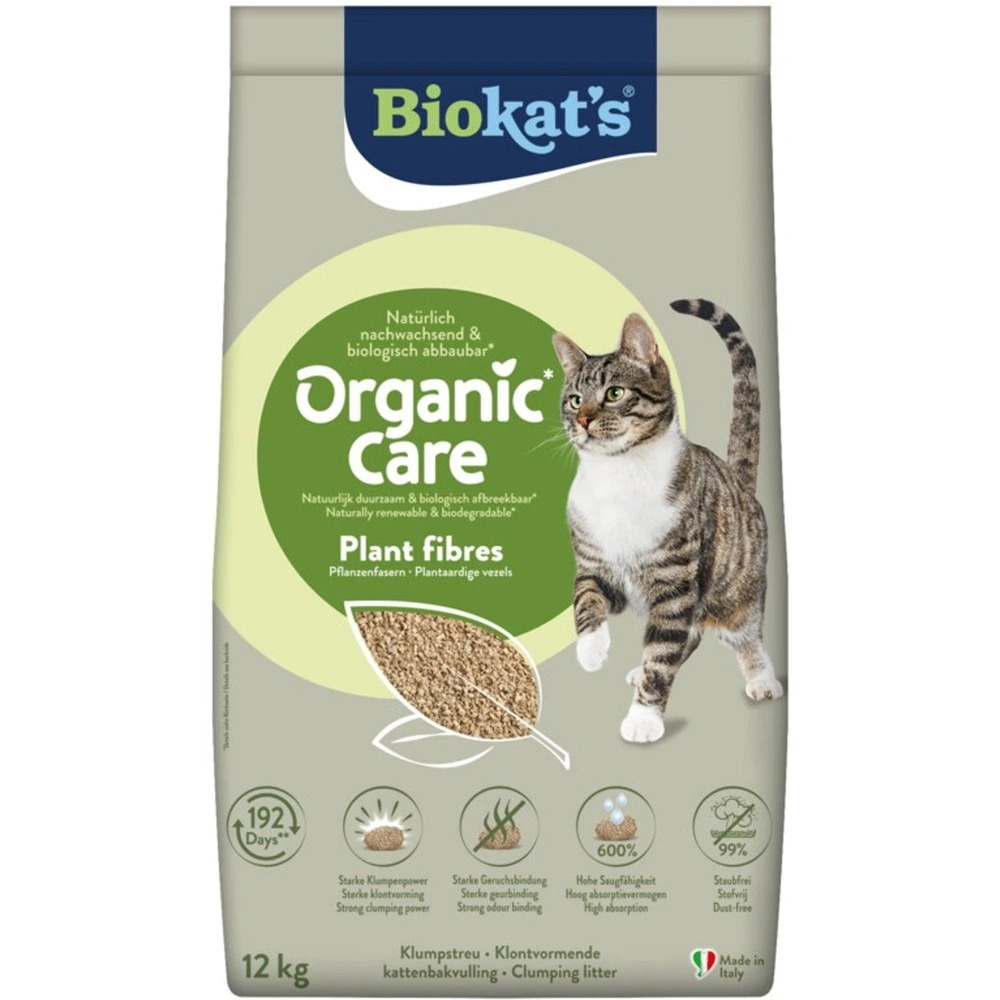 Наповнювач рослинний Biokats для котячого туалету Organic Care 30л/12кг