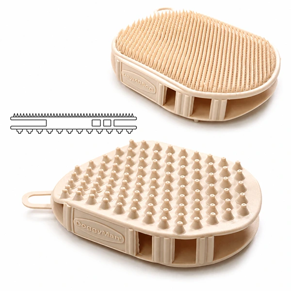 DoggyMan BS Double-Sided Grooming Glove ДОГГІМЕН ЩІТКА-РУКАВИЧКА силіконова двустороння для собак і котів