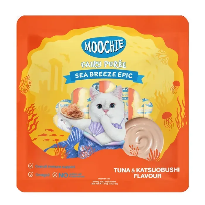 Ласощі Moochie Fairy Puree д/котів рідкі з тунцем та кацуобуши 25х15г