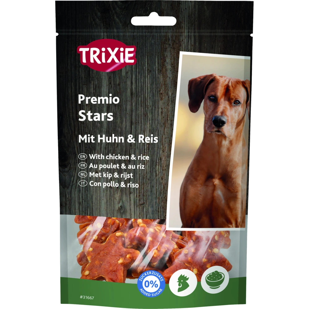 Ласощі Trixie PREMIO Stars with chicken and rice для собак  PREMIO Зірочки з куркою та рисом, 100 г