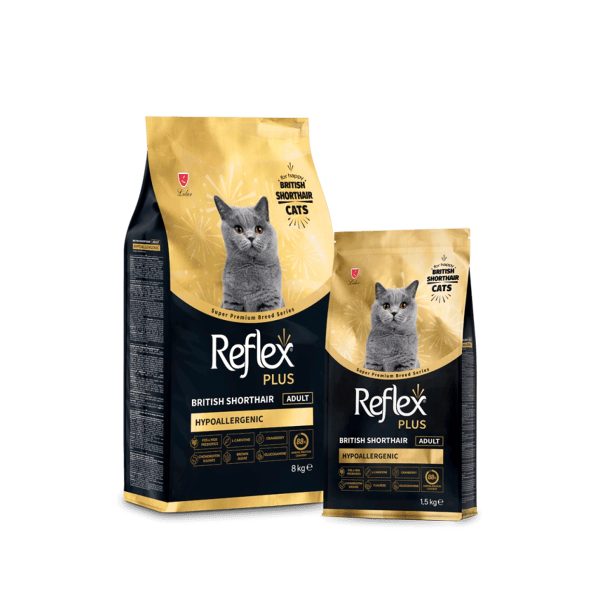 Reflex Plus повноцінний та збалансований сухий корм для котів породи британська короткошерста 8 кг
