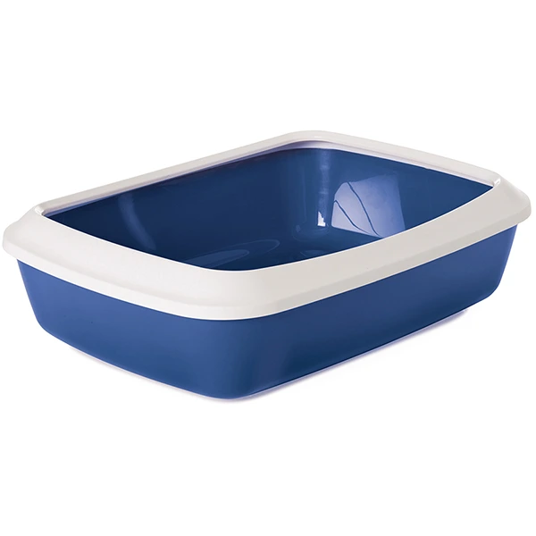 Лоток для котів Savic Iriz Nordic Litter Tray, з бортиком, Синій, 42х31х12.5 см