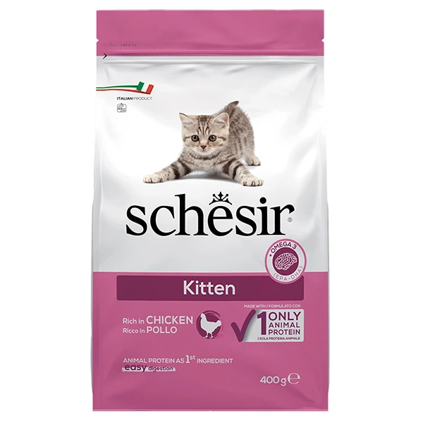 Корм для кошенят Schesir Dry Cat Kitten, Курка, 0.4 кг