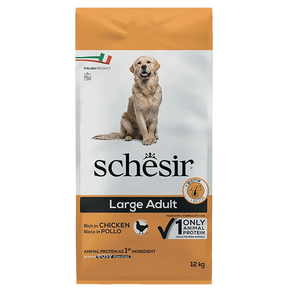 Корм для собак Schesir Dry Dog Large Adult, Курка, 12 кг