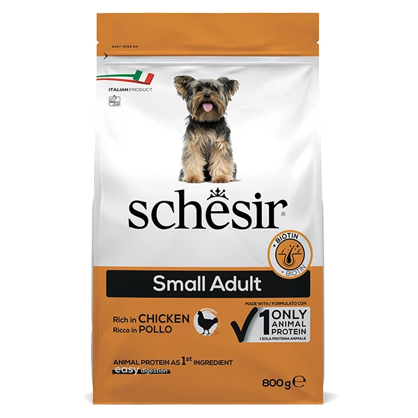 Корм для собак Schesir Dog Small Adult, Курка, 0.8 кг