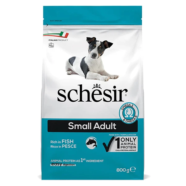 Корм для собак Schesir Dog Small Adult, Риба, 0.8 кг