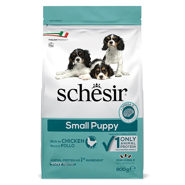 Корм для цуценят Schesir Dog Small Puppy, Курка, 0.8 кг