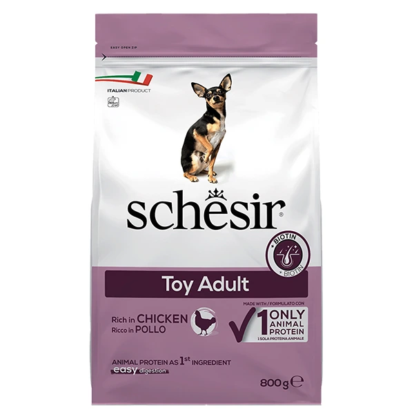 Корм для собак Schesir Dog Toy Adult, Курка, 0.8 кг