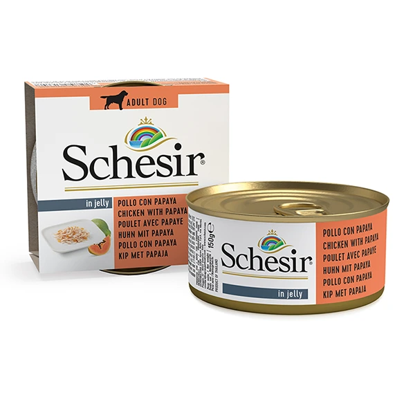 Корм для собак Schesir Wet, Курка з папайєю 150г