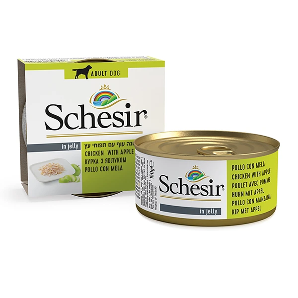 Корм для собак Schesir Wet, Курка з яблуком 150г