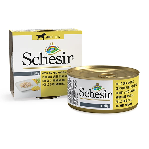Корм для собак Schesir Wet, Курка з ананасом 150г