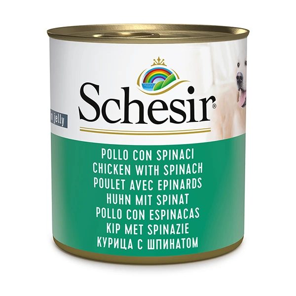 Корм для собак Schesir Chicken With Spinach, Курка зі шпинатом 285г