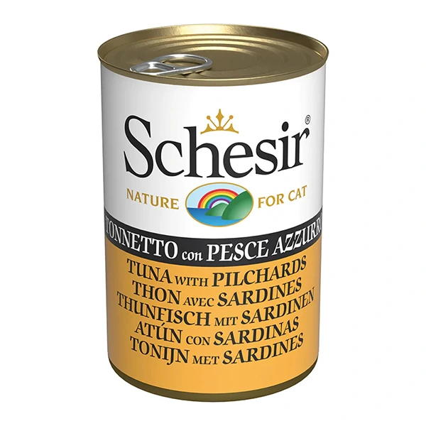 Корм для котів Schesir Tuna with Pilchards, Тунець з сардиною в желе, 0.14 кг