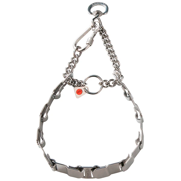 Пластинчастий нашийник-мартингал для собак Sprenger NeckTech Fun with Assembly Chain, гвинтовий карабін, нержавіюча сталь