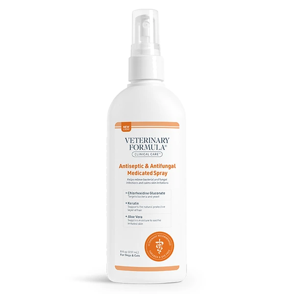 Шампунь для собак і котів Veterinary Formula Clinical Care Antiseptic&Antifungal Medicated, з хлоргексидином і кератином, 237 мл