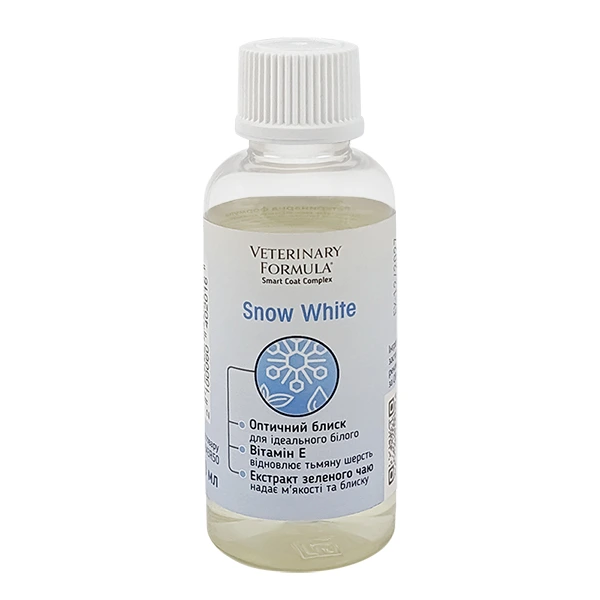 Шампунь для собак і котів Veterinary Formula Smart Coat Complex Snow White Shampoo, для світлої шерсті
