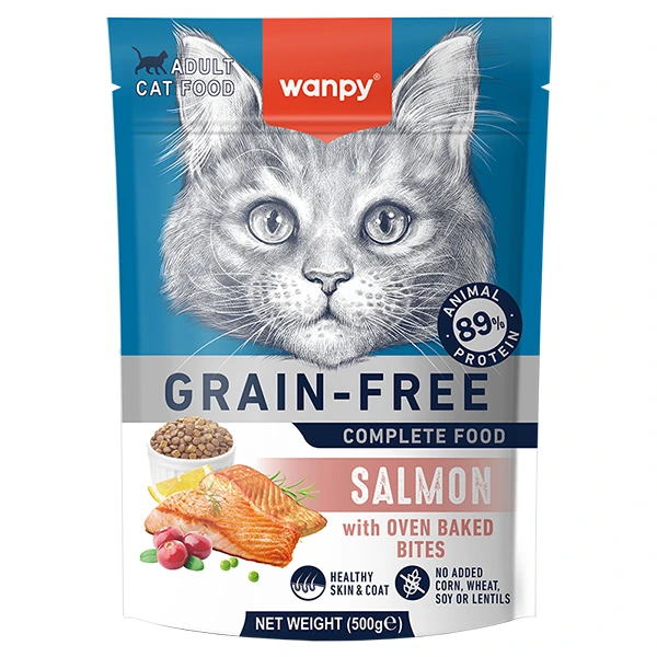 Корм для котів Wanpy Dry Food Adult Cat Grain Free Лосось, 50 г