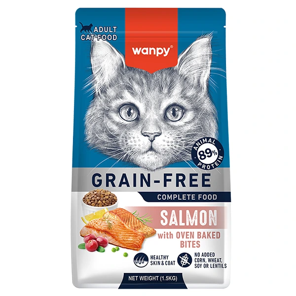 Корм для котів Wanpy Dry Food Adult Cat Grain Free Лосось, 1.5 кг