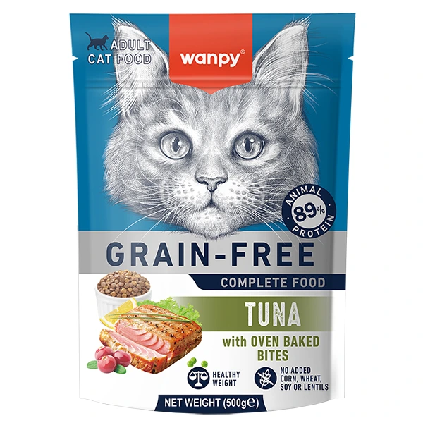 Сухий корм для котів Wanpy Adult Cat Grain Free Tuna, Тунець, 0.5 кг