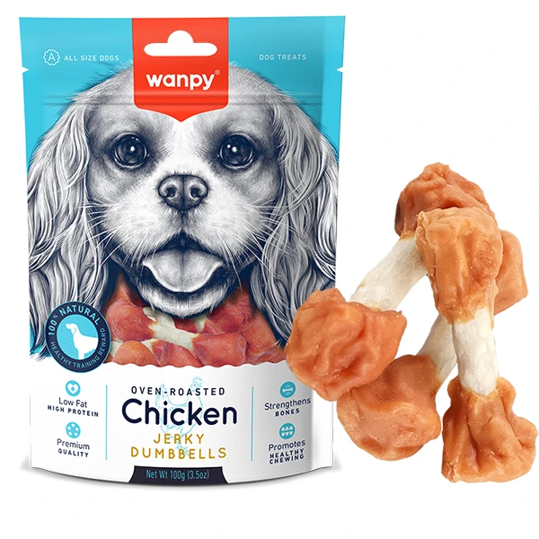 Ласощі для собак Wanpy Chicken Jerky Dumbbells