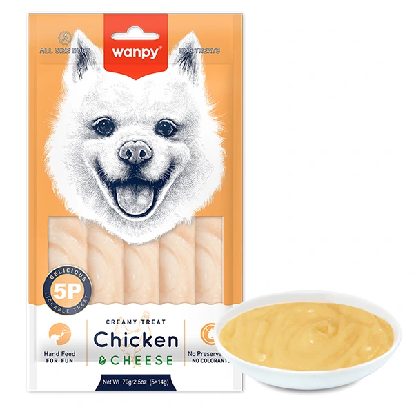 Ласощі для собак Wanpy Creamy Lickable Treat, Курка та сир