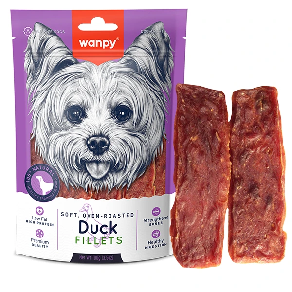 Ласощі для собак Wanpy Soft Duck Fillets, Качка