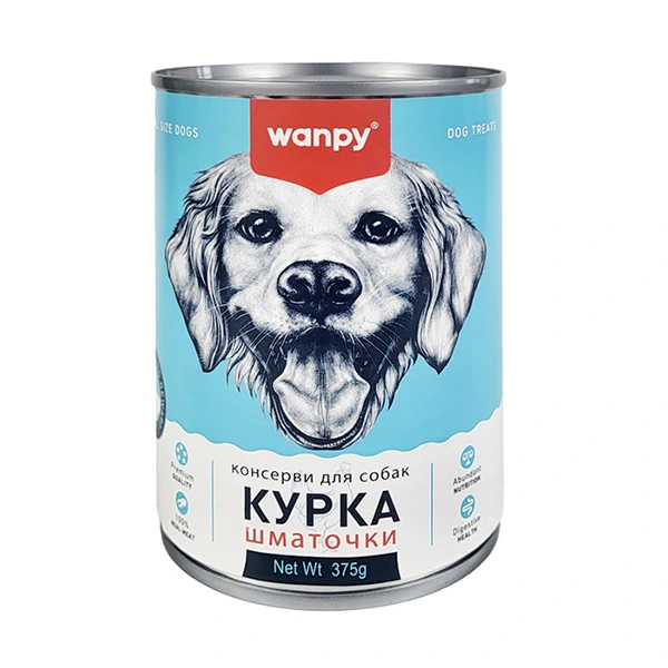 Корм для собак Wanpy Chicken Chunk, Курка шматочки 375г