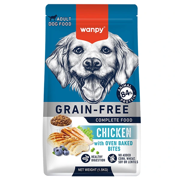 Корм для собак Wanpy Dry Food Adult Dog Grain Free Chicken, беззерновий, з куркою, 1.5 кг